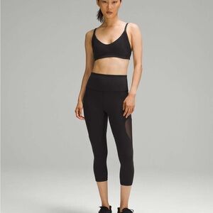 Lululemon Wunder Train Mesh Panel High-Rise Crop 21" leggings